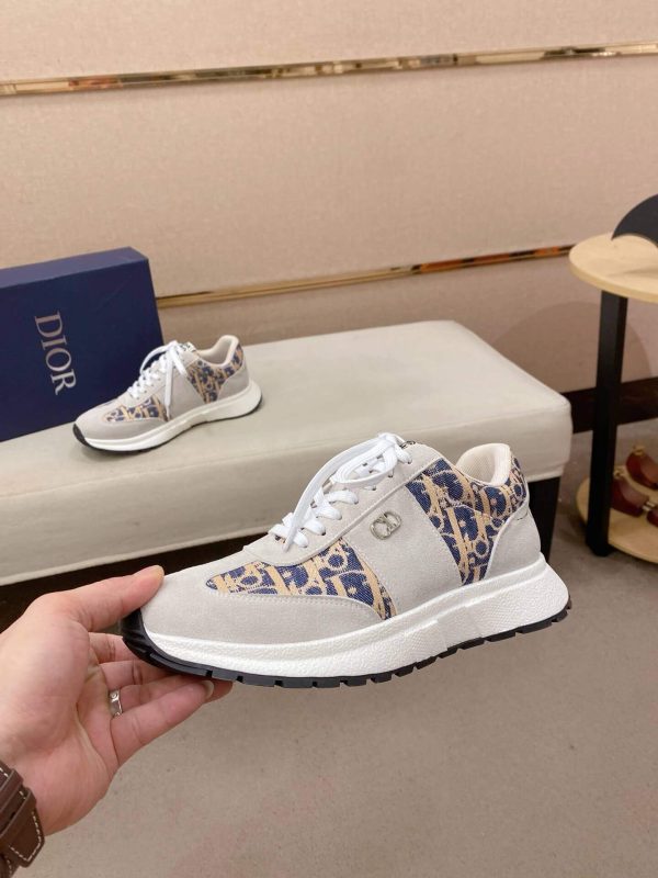 Gray & Navy Dior D-Connect Sneaker