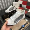 Diorsneakerwithawhiteandgraysnakeskin-likepattern_1 Dior Men's Sneaker in Grey Dior Oblique and White Leather