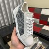 Diorsneakerwithawhiteandgraysnakeskin-likepattern_2 Dior Men's Sneaker in Grey Dior Oblique and White Leather