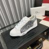 Diorsneakerwithawhiteandgraysnakeskin-likepattern_5 Dior Men's Sneaker in Grey Dior Oblique and White Leather