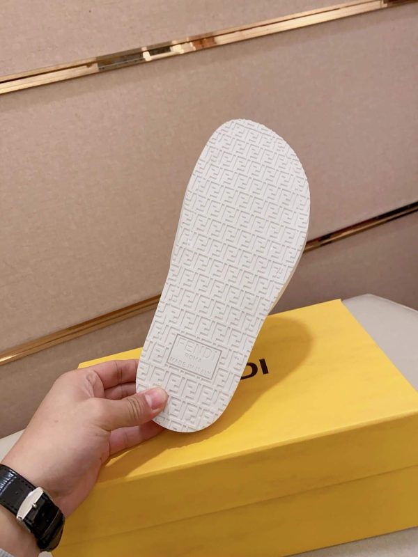 Fendi Roma Slides White