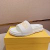 Fendi Roma Slides White