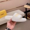 Fendi Roma Slides White