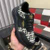 Fendi Roma Sneaker in Beige FF Jacquard and Black Leather,