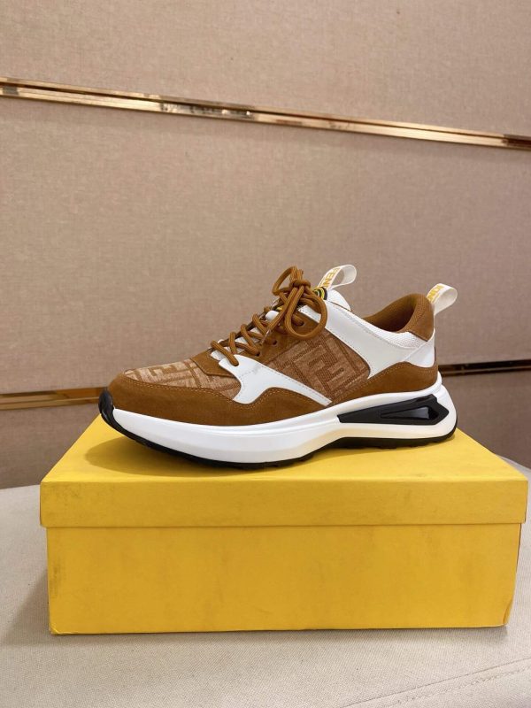 Fendi Run Sneakers in Brown