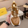 Fendi Run Sneakers in Brown