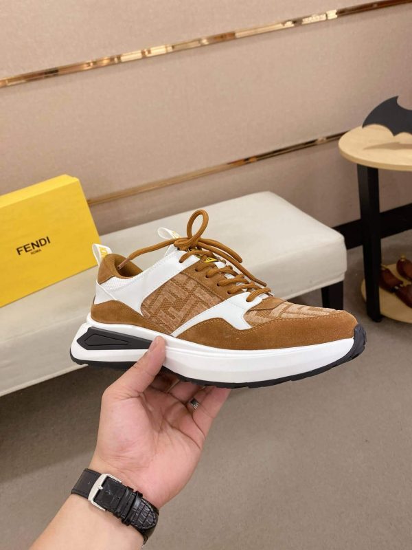 Fendi Run Sneakers in Brown