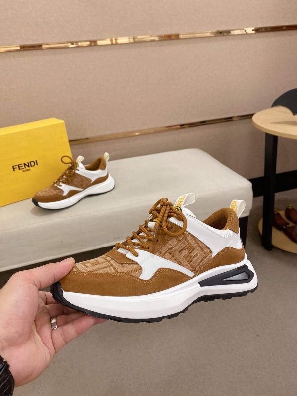 Fendi Run Sneakers in Brown