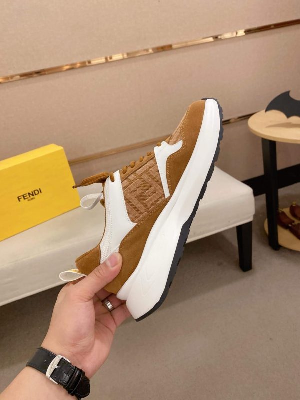 Fendi Run Sneakers in Brown