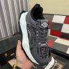 Fendi Chunky Sneaker in Grey FF Jacquard and Grey Leather