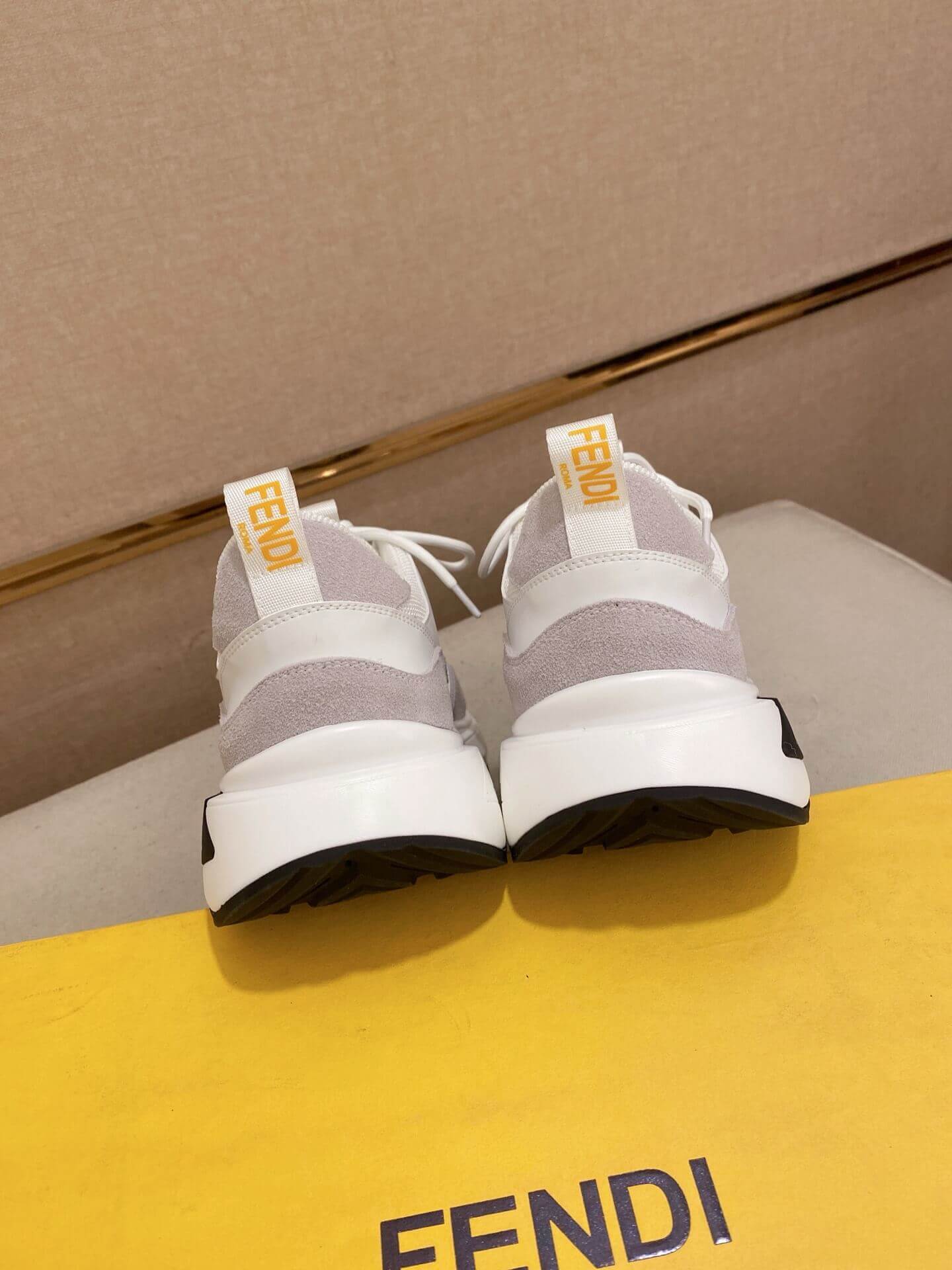 Fendi Run Sneakers in Offwhite 3 Fendi Run Sneakers in Offwhite - Image 3