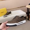 Brown & Black Fendi Flow Sneaker or a similar low-top lace-up style featuring the signature FF motif.