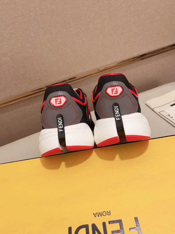 Fendi Forward Sneakers in Grey and Red