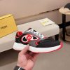 Fendi Forward Sneakers in Grey and Red