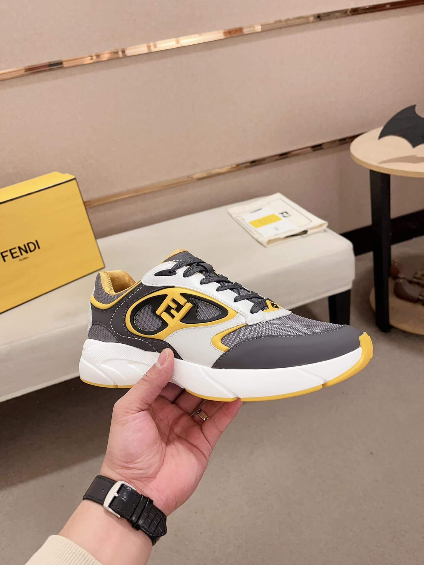 Fendi Forward Sneakers in Grey Technical Fabric 6 Fendi Forward Sneakers in Grey Technical Fabric - Image 6