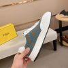 Fendi Green and Brown FF Jacquard Sneakers