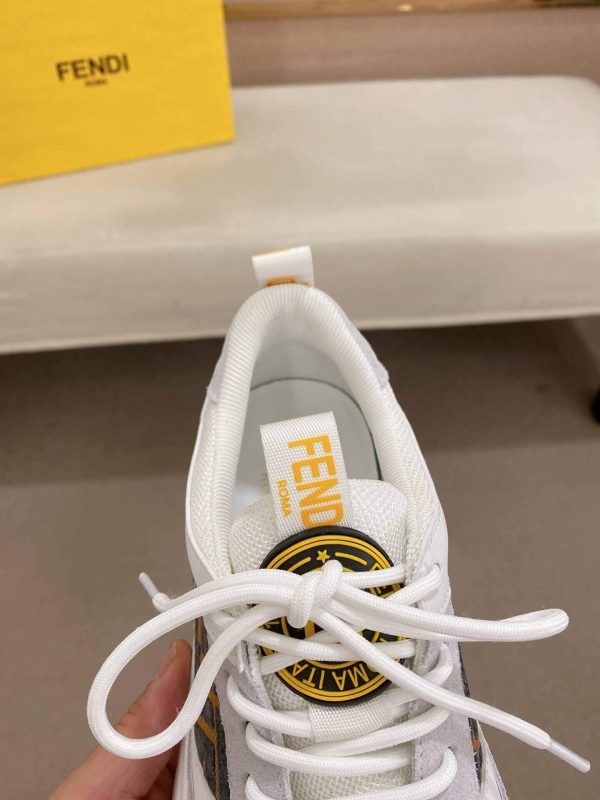 Fendi Run Sneakers in Brown and Grey