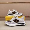 Fendi Run Sneakers in Brown and Grey