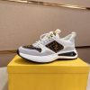 Fendi Run Sneakers in Brown and Grey