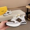 Fendi Run Sneakers in Brown and Grey