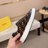 Fendi Brown and Black FF Jacquard Match Sneakers