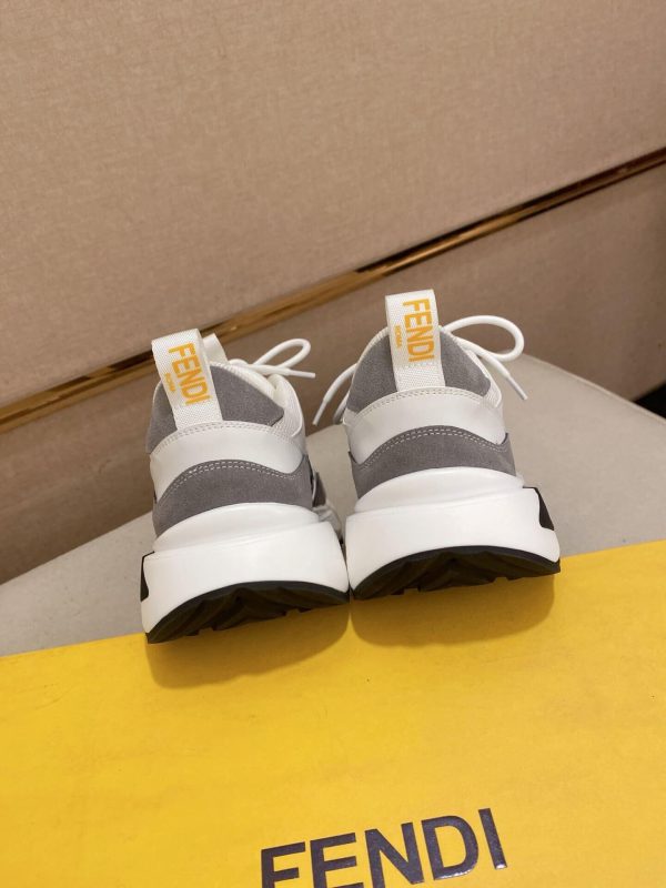 Fendi Run Sneaker in White and Grey