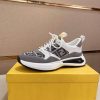 Fendi Run Sneaker in White and Grey