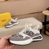Fendi Run Sneaker in White and Grey
