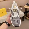 Fendi Run Sneaker in White and Grey