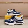 Fendi Run Sneakers in Blue and White
