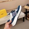 Fendi Run Sneakers in Blue and White