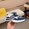 Fendi Run Sneakers in Blue and White