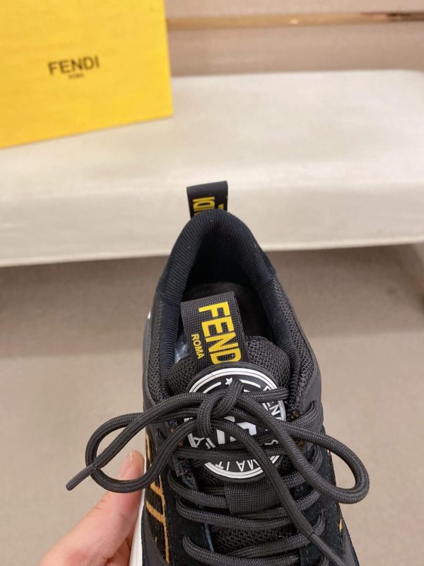 Fendi Brown FF Jacquard Run Sneakers