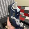 Fendi Roma Sneaker in Beige FF Jacquard and Blue Leather