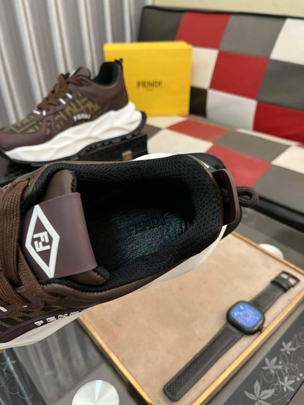 Fendisneaker_specificallytheFendiFFlogolow-topsneaker_2 Fendi Chunky Sneaker in Green FF Jacquard and Brown Leather