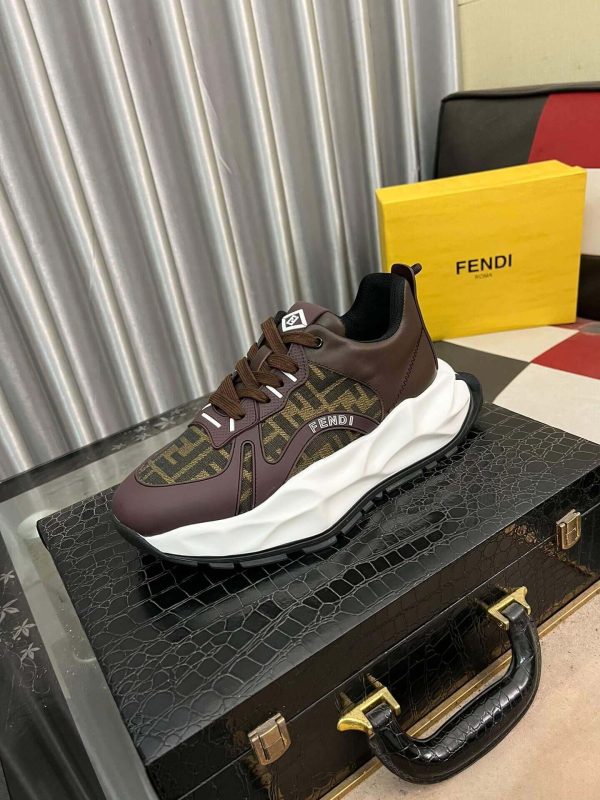 Fendisneaker_specificallytheFendiFFlogolow-topsneaker_4 Fendi Chunky Sneaker in Green FF Jacquard and Brown Leather