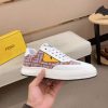 Fendi Purple and Brown FF Jacquard Sneakers