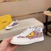 Fendi Purple and Brown FF Jacquard Sneakers