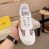 Fendi Purple and Brown FF Jacquard Sneakers