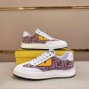 Fendi Purple and Brown FF Jacquard Sneakers
