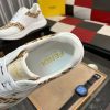 Fendi Roma Sneaker in Beige FF Jacquard and White Leather