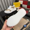 Fendi Roma Sneaker in Beige FF Jacquard and White Leather