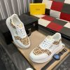 Fendi Roma Sneaker in Beige FF Jacquard and White Leather