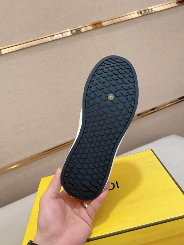 Fendi Brown FF Jacquard Sneakers