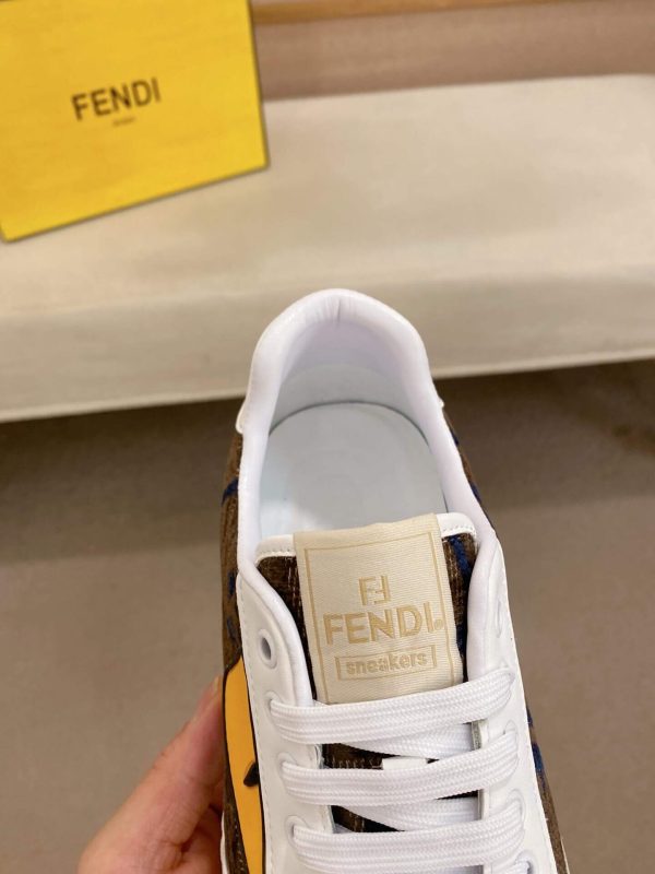 Fendi Brown FF Jacquard Sneakers