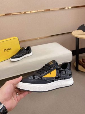 Fendi Match Sneakers in Black and Grey