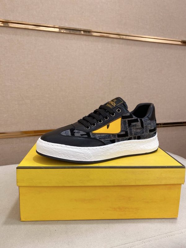 Fendi Match Sneakers in Black and Grey