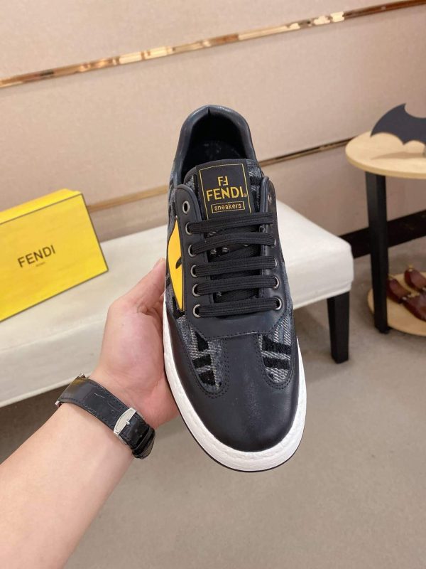Fendi Match Sneakers in Black and Grey