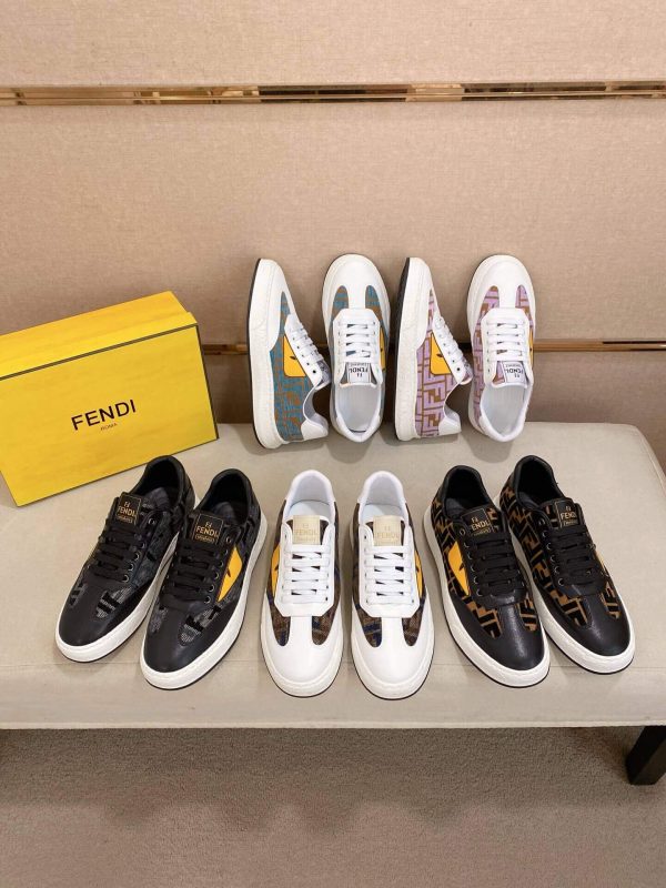 Fendi Match Sneakers in Black and Grey