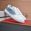 Givency Men's Blue Denim and White Leather Sneaker